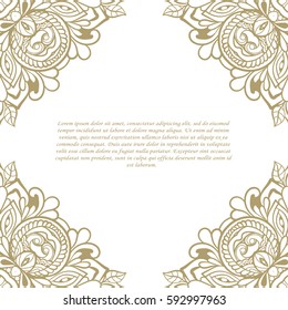 Vintage frame. Decorative vector design elements. 