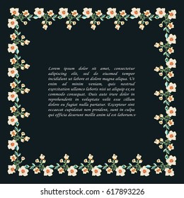 Vintage frame. Decorative vector design elements. 