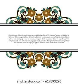 Vintage frame. Decorative vector design elements. 