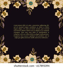 Vintage frame. Decorative vector design elements. 
