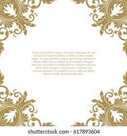 Vintage frame. Decorative vector design elements. 
