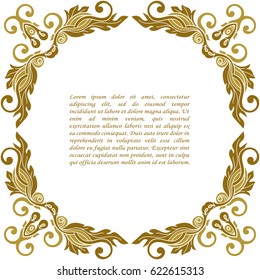 Vintage frame. Decorative vector design elements. 

