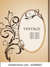 Vintage frame for design card. Vector