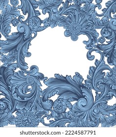 Vintage Frame Design. Bearbeitbare handgezeichnete Illustration. Vektor Vintage Gravur. Einzeln auf weißem Hintergrund. 8 eps