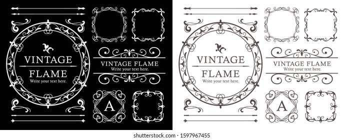 Vintage frame design, elegant decoration
