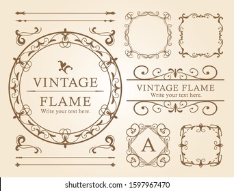 Vintage frame design, elegant decoration