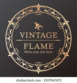 Vintage frame design, elegant decoration
