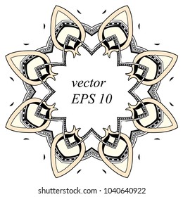 Vintage frame - design elements. Black lines, isolated on white background