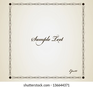 Vintage frame design with four dots