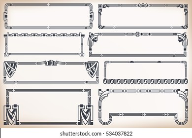 Vintage frame design for labels, banner, sticker and other design. Suitable for whiskey, beer and premium product. Vector illustration