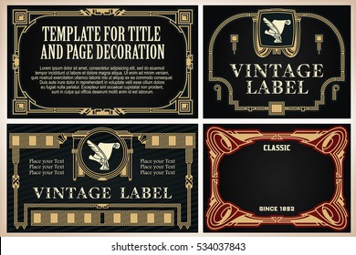 Vintage frame design for labels, banner, sticker and other design. Suitable for whiskey, beer and premium product. Vector illustration