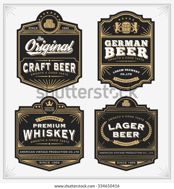 Vintage frame design for labels, banner, sticker
and other design. Suitable for whiskey, beer and premium product.
All type use free
font.