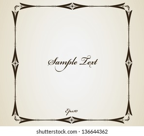 Vintage frame design with sample text