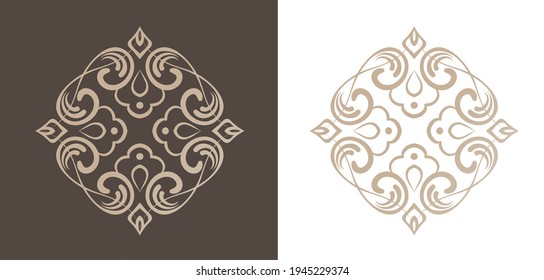 Vintage frame design set. Fine and beautiful pattern design