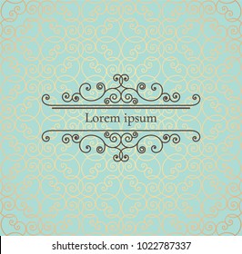 Vintage FRAME design. Trendy background. Card/ Invitation/ Cover TEMPLATE