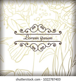 Vintage FRAME design. Trendy background. Card/ Invitation/ Cover TEMPLATE
