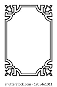 Vintage frame design with two stripes that form an ornate corner