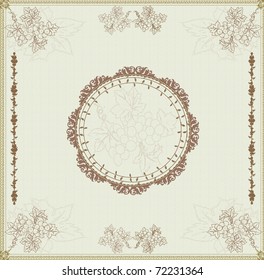 vintage frame design, vector