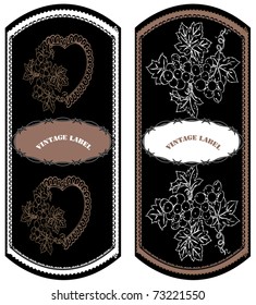 vintage frame design, vector