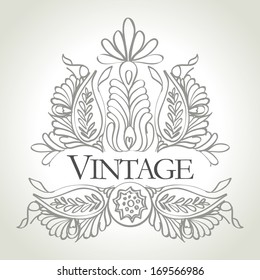 diseño de marco vintage - ilustración vectorial
