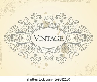 vintage frame design - vector illustration