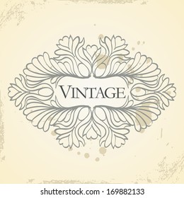 diseño de marco vintage - ilustración vectorial