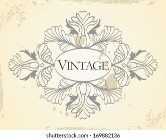 vintage frame design - vector illustration