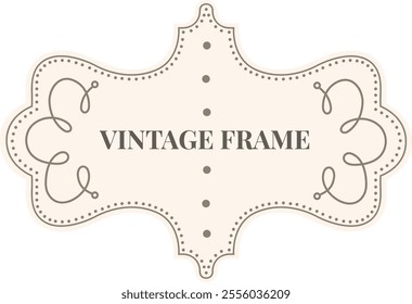 Vintage frame with elegant flourishes adding a touch of classic charm, perfect for invitations, announcements, or any design seeking a timeless aesthetic