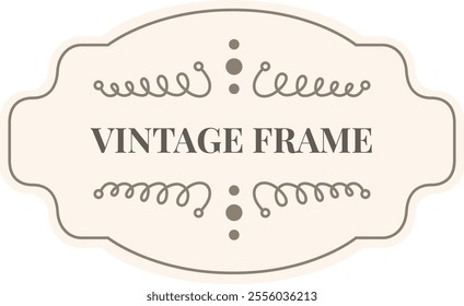 Vintage frame with elegant swirls and dots creating a sophisticated and timeless design, perfect for adding a touch of classic charm to any project