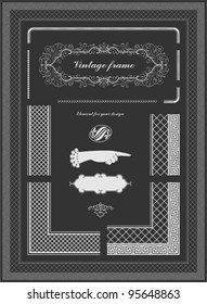 Vintage frame and element for your design