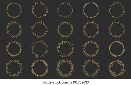 Vintage frame elements decoration circle collection vector illustration for your company or brand