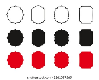Vintage Frame, Vintage elements vector with black, white and red color