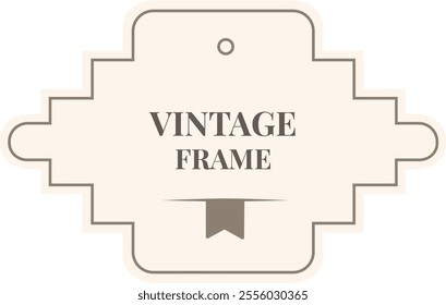 Vintage frame featuring ornate borders and a ribbon accent, creating a timeless and elegant design ideal for a variety of creative projects and decorative applications