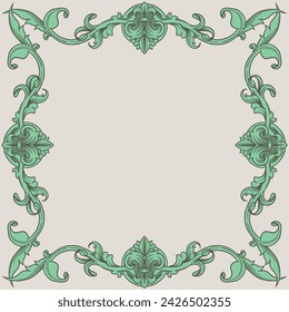 Vintage frame with floral ornament
