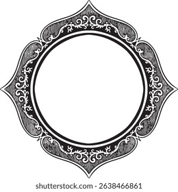 vintage frame with floral ornament