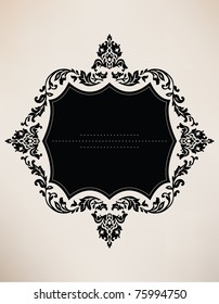 Vintage frame with floral ornament
