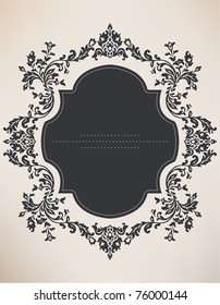 Vintage frame with floral ornament