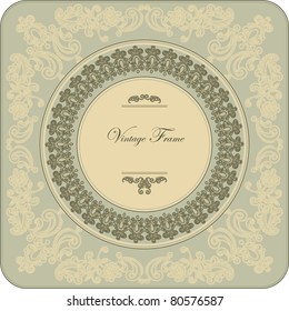 Vintage frame with floral ornament