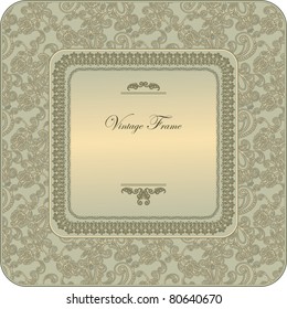 Vintage frame with floral ornament