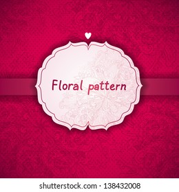vintage frame with floral ornament. Ornamental round floral lace pattern. kaleidoscopic floral pattern, mandala.