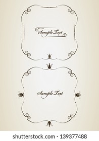 Vintage frame with flower