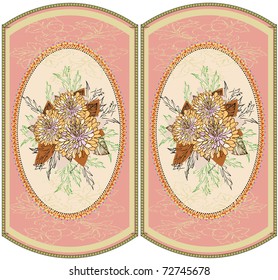 vintage frame with flower