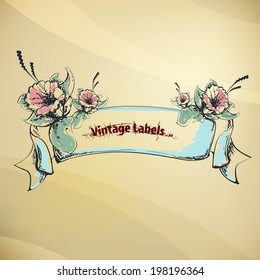 vintage frame with flowers