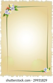 vintage frame with flowers