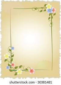 vintage frame with flowers