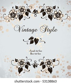 vintage frame with flowers