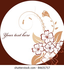 vintage frame with flowers