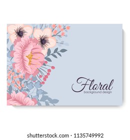 Vintage frame with flowers. Vector illustration