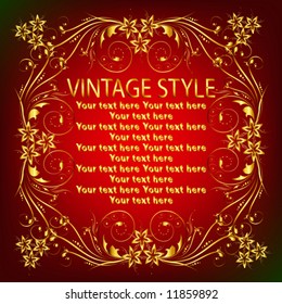 Vintage frame. Gold.