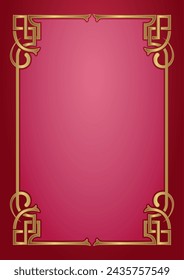 Vintage frame gold floral ornament